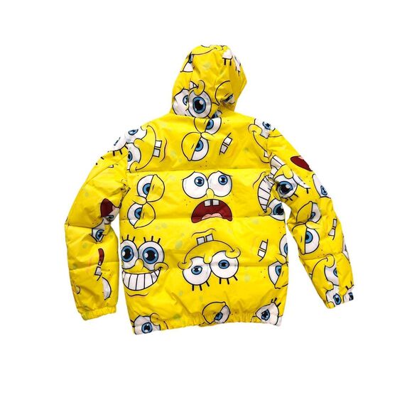 Members Only x Nickelodeon Men's Small Spongebob Puffer Jacket Hooded Full Zip - Picture 6 of 11
